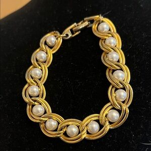 Napier Gold and Pearl Bracelet